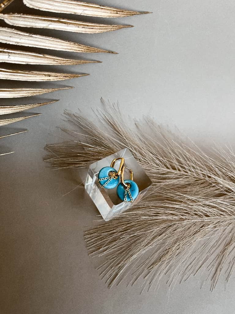 Zili pārveidojami auskari 4in1