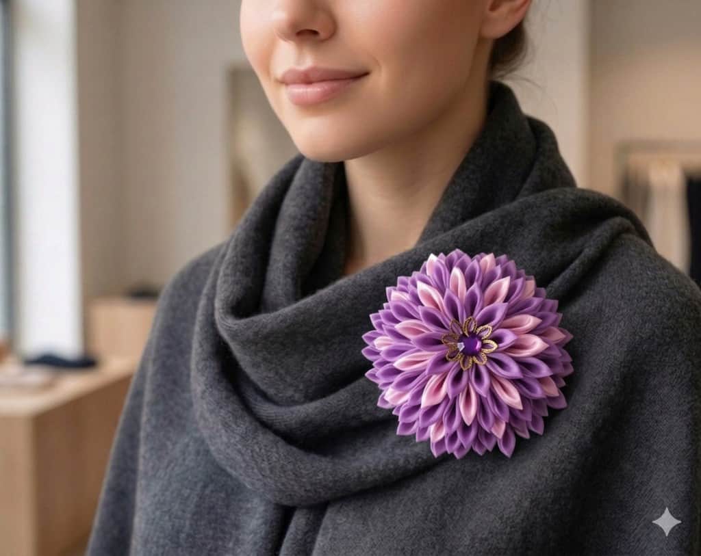 8 krāsas/Auduma piespraude kleitai, mētelim, somai, šallei, korsetei, cepurei...