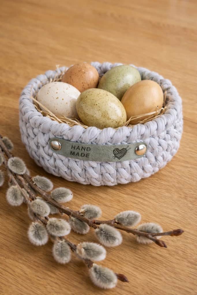 Tamborēti interjera grozi TEXTURA zaļais ābols