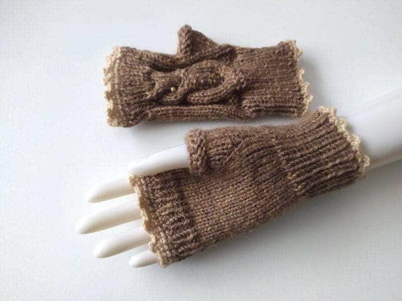 Sieviešu bezpirkstu cimdi, roku sildītāji "Pūces*"