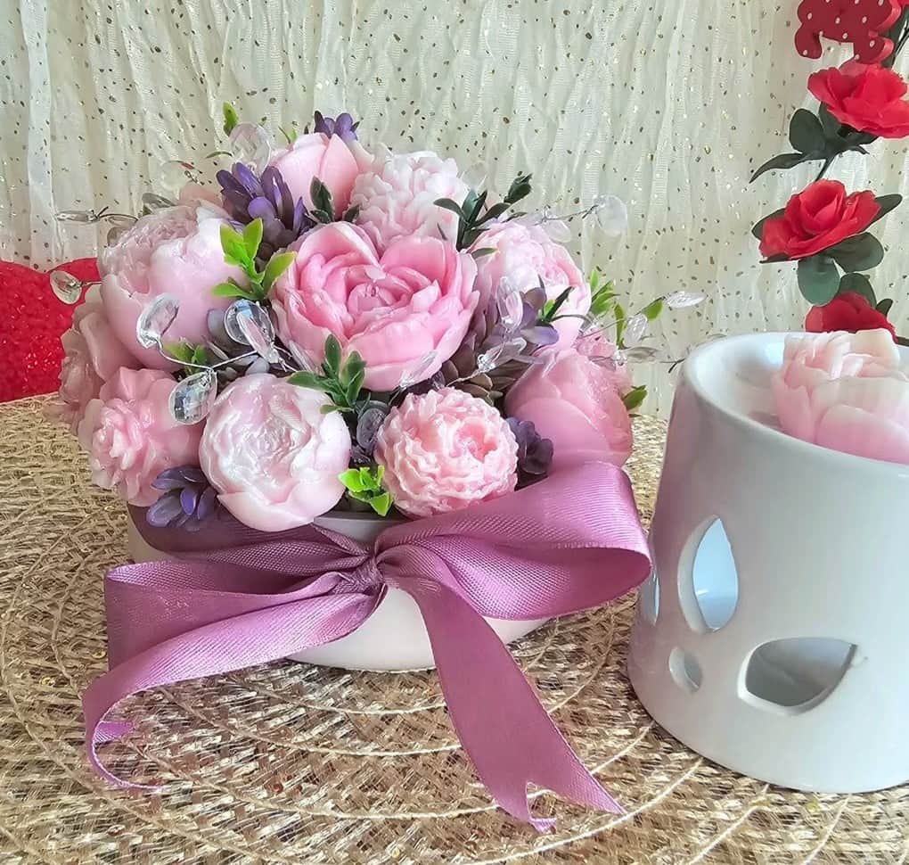 Aromātiskā vaska ziedu kompozīcija 