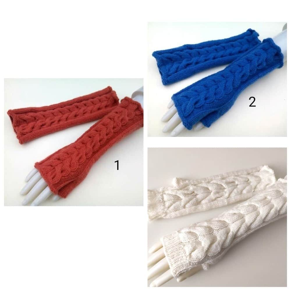 Sieviešu bezpirkstu cimdi, roku sildītāji