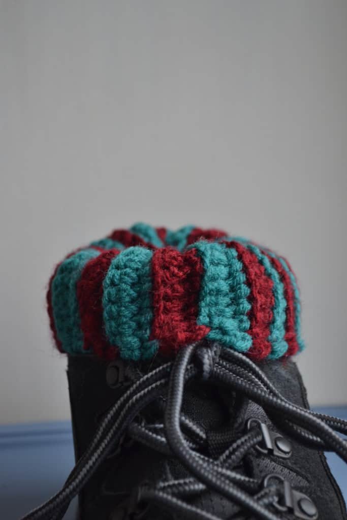 tamborēti potīšu sildītāji ''boot cuffs''
