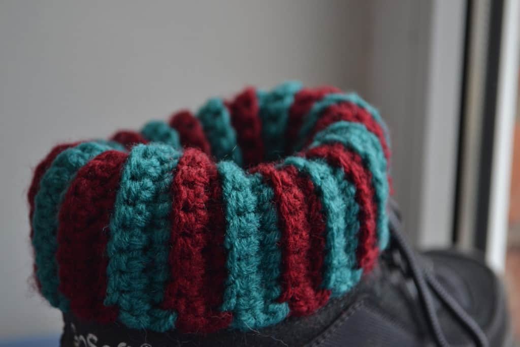 tamborēti potīšu sildītāji ''boot cuffs''