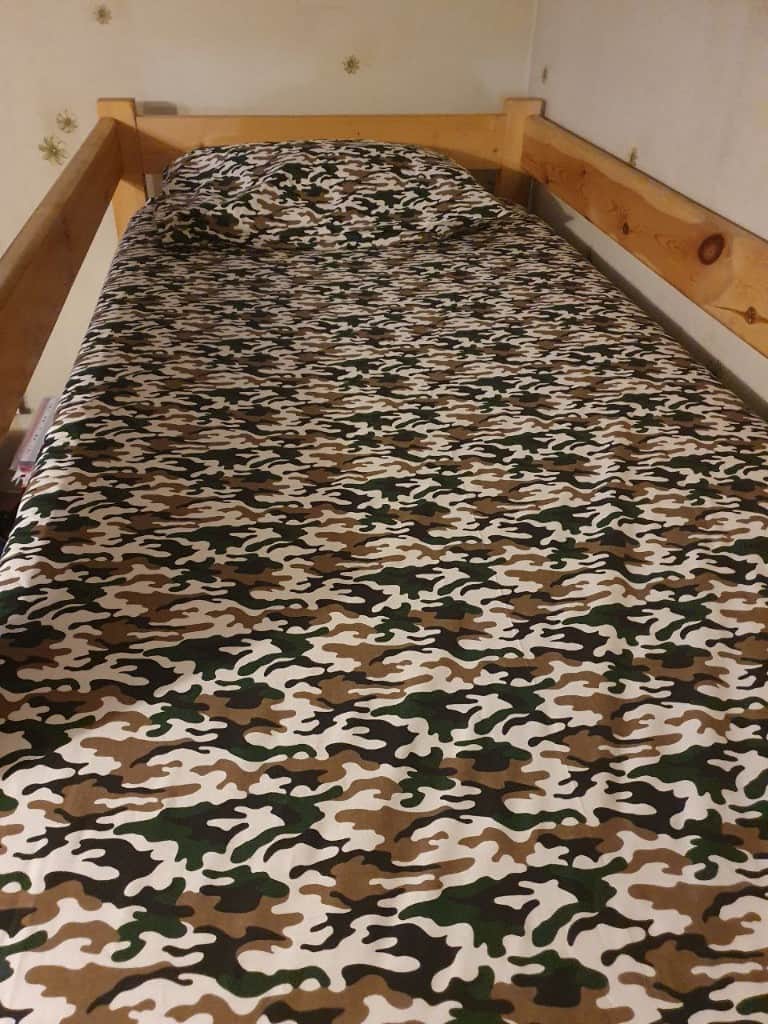 Kokvilnas palags ar gumiju