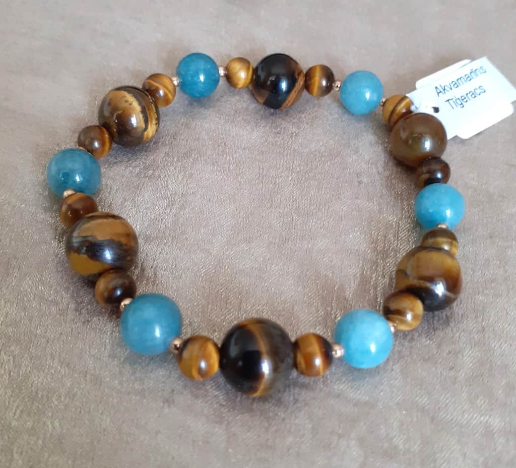 Elastīga dabīgo akmeņu rokassprādze