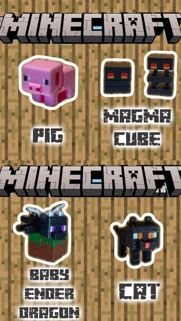 Pārsteigumu olas Eggsplode ar Minecraft kolekcijas figūriņām.
