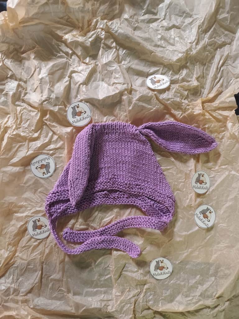 Zaķēna cepure 0-3 mēneši/MelaKnits