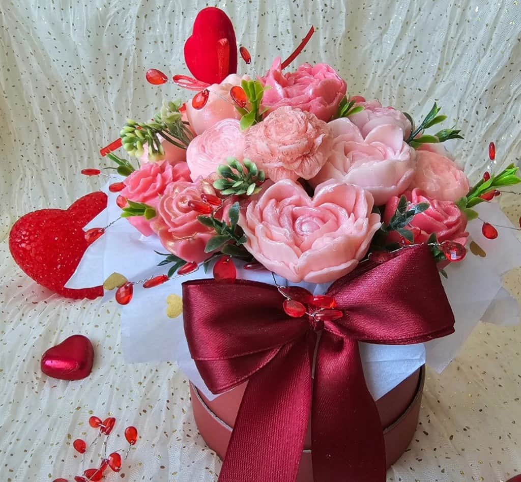 Aromātiskā vaska ziedu pušķis 