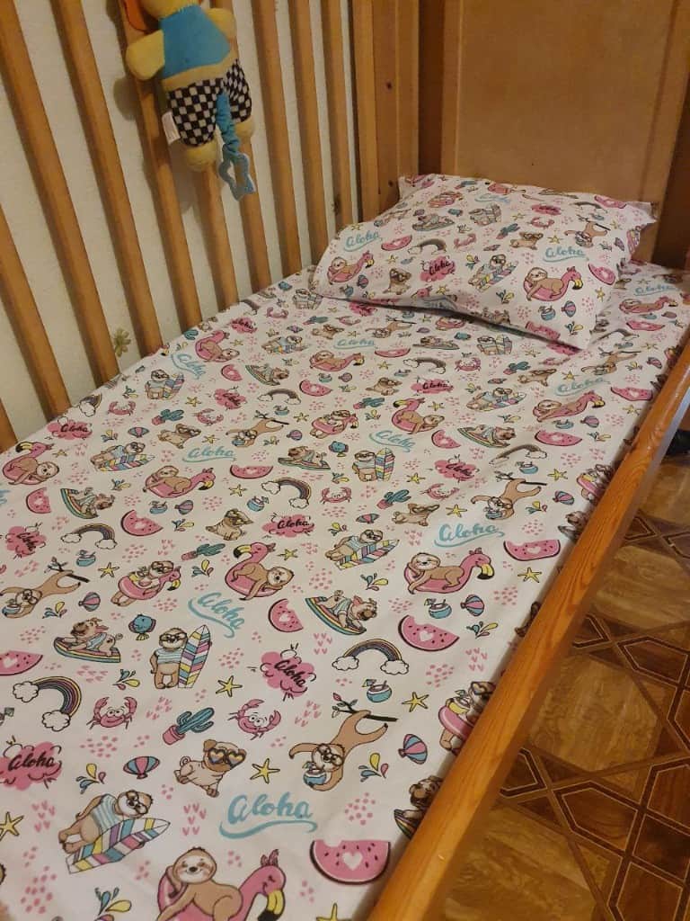 Kokvilnas palags ar gumiju