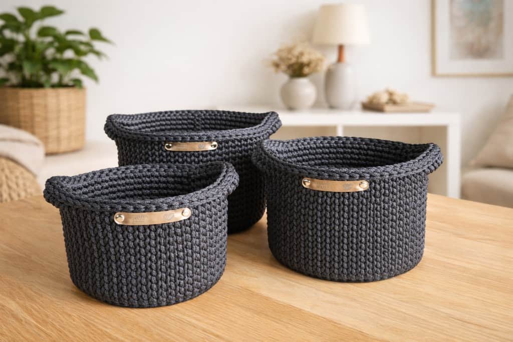 Tamborēts interjera grozs "OGLE" vidējais