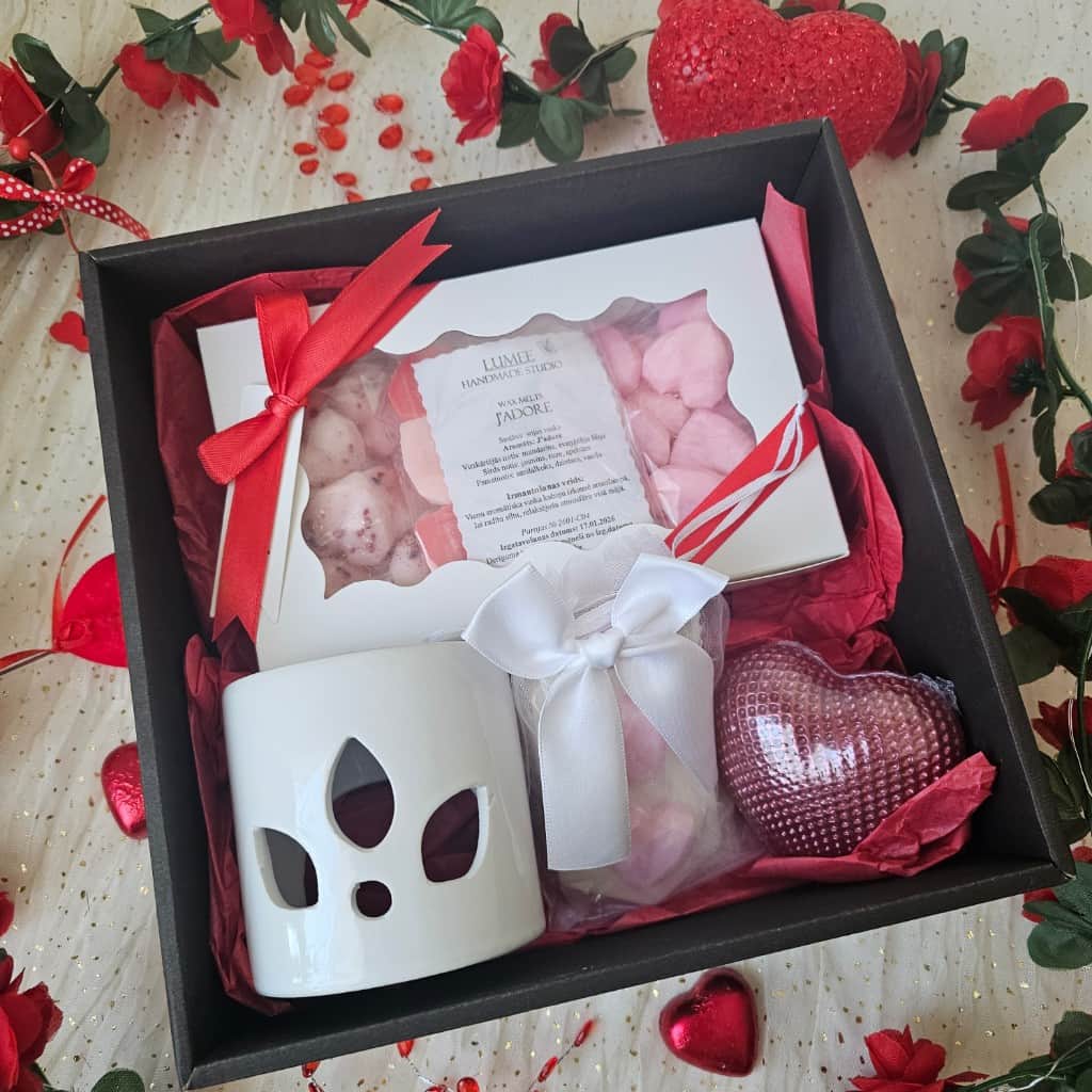 Aromātiskā vaska dāvanu komplekts Valentīndienai