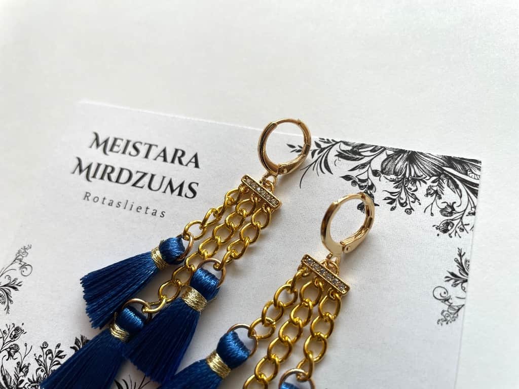 3 Bārkšu auskari (zili)