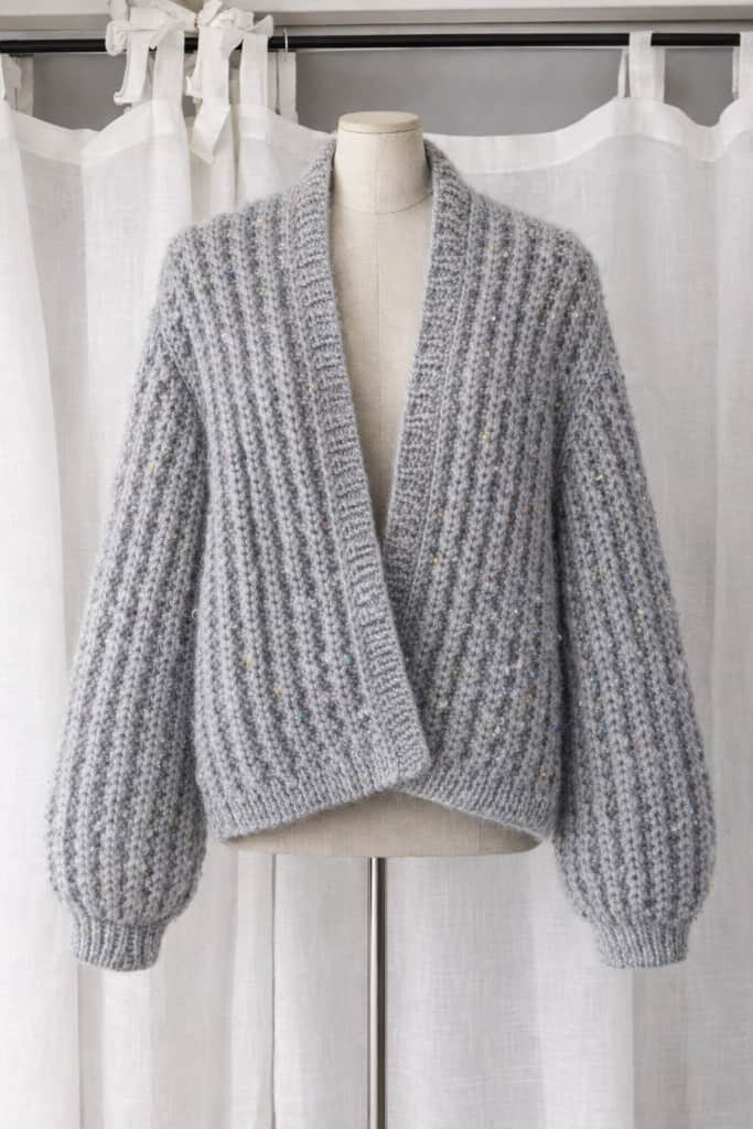 Mohēras kardigans ar pailletēm