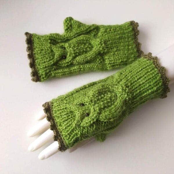 Sieviešu bezpirkstu cimdi, roku sildītāji "Pūces*"