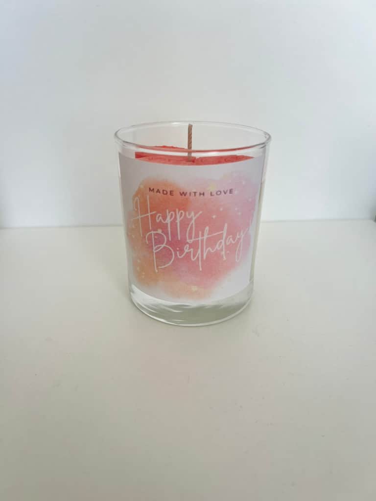 Sojas vaska svece - dzimšanas dienai