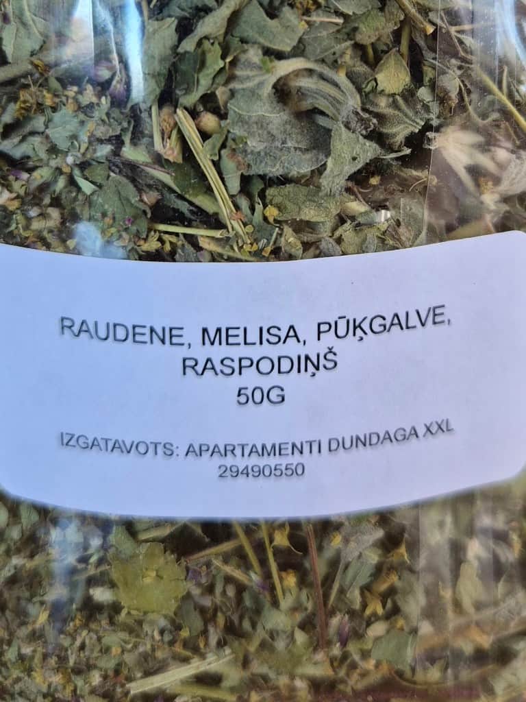 Lauku zāļu tēja ar melisu -ELPO BRĪVI, 50g