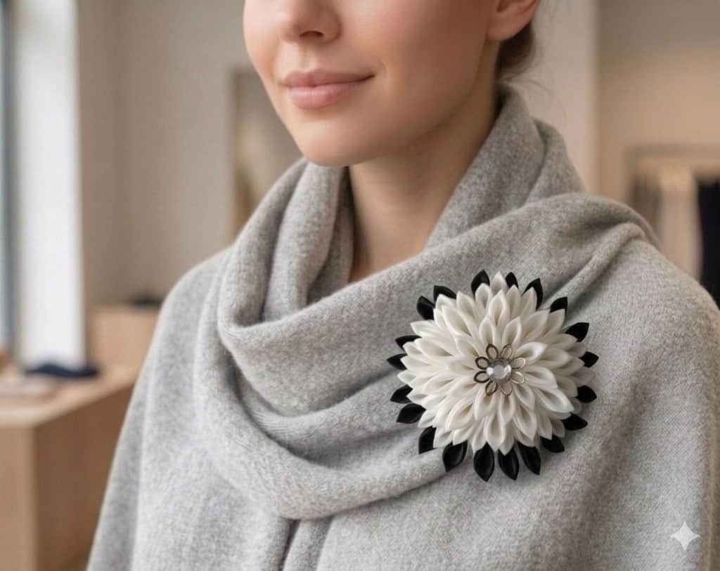 8 krāsas/Auduma piespraude kleitai, mētelim, somai, šallei, korsetei, cepurei...