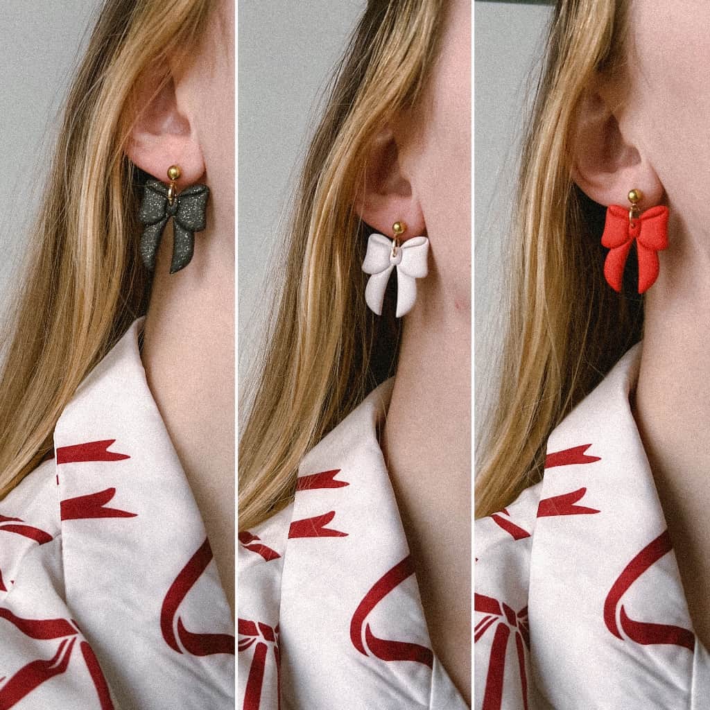 3 krāsu bantīš-auskari