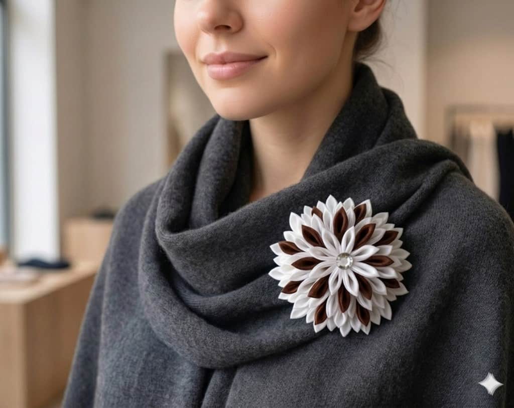 3 krāsas/Auduma piespraude kleitai, mētelim, somai, šallei, korsetei, cepurei...