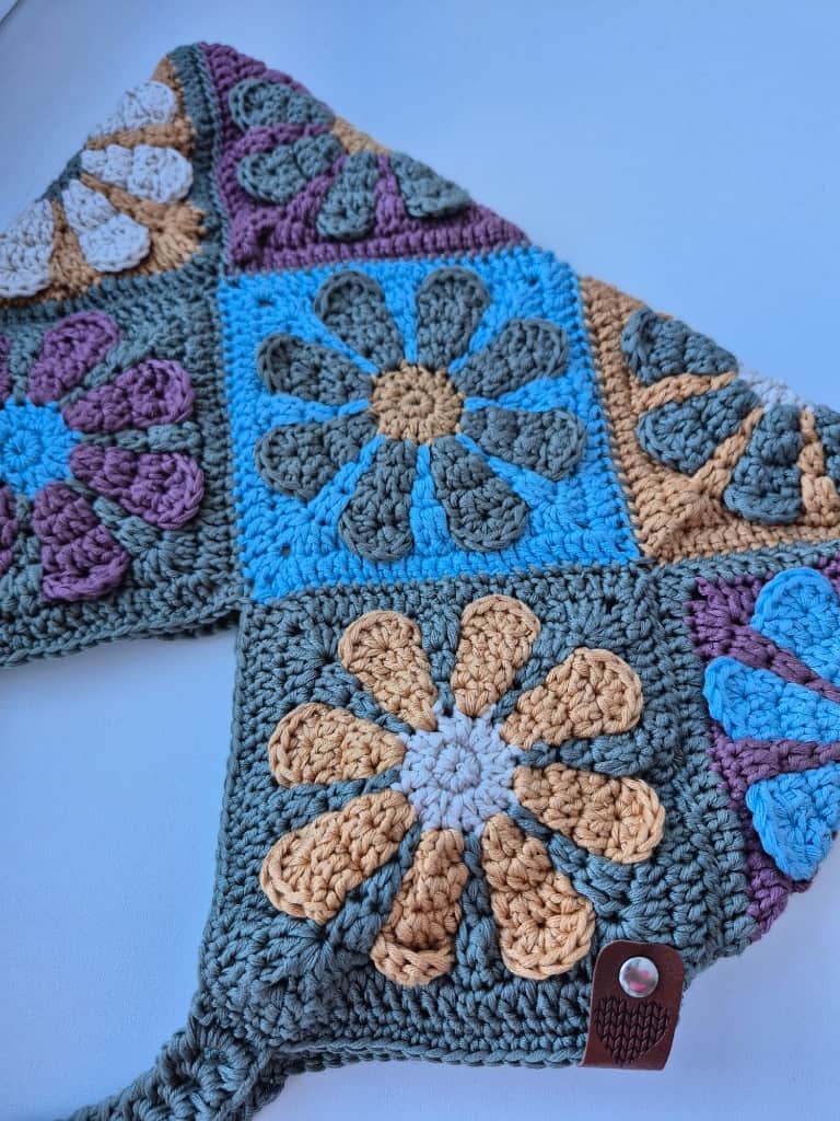 Tamborēta retro ziedu somiņa 🌸