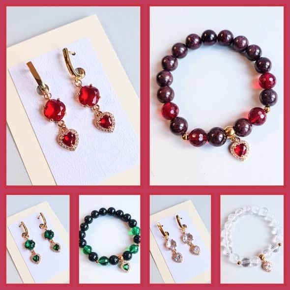 Komplekts auskari un aproce Sirsniņa uc