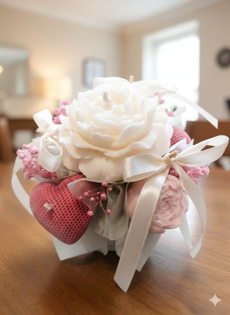 Svece "Peonija" pušķis