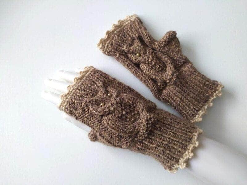 Sieviešu bezpirkstu cimdi, roku sildītāji "Pūces*"