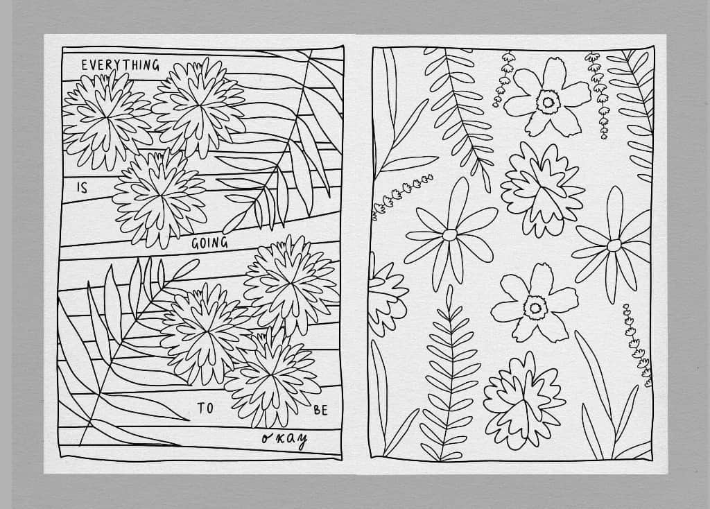 Pavasara krāsojamā grāmata | Aktivitāšu grāmata | Bērniem un pieaugušajiem krāsojamā grāmata