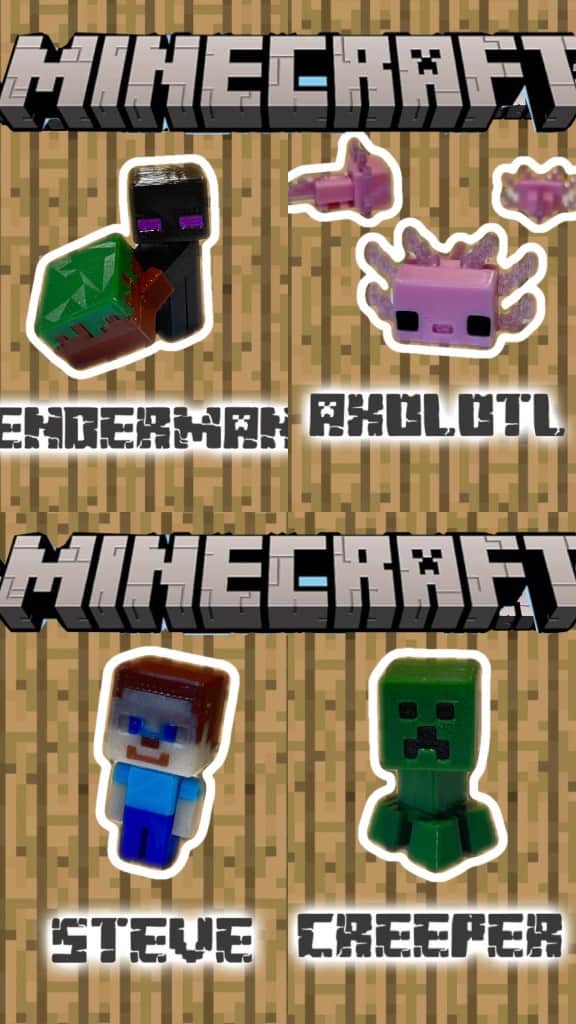 Pārsteigumu olas Eggsplode ar Minecraft kolekcijas figūriņām.
