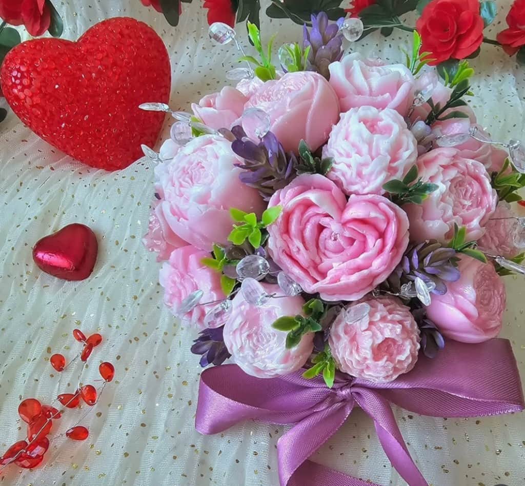 Aromātiskā vaska ziedu kompozīcija 