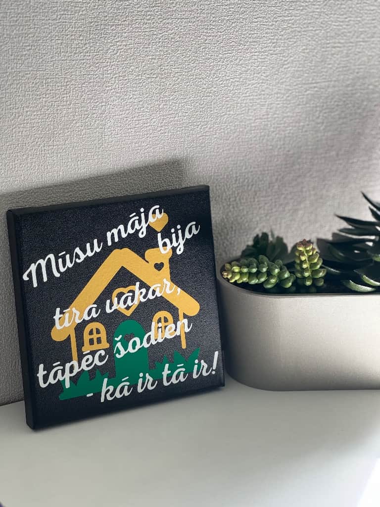 MELNA KANVA | KĀ IR TĀ IR 15X15CM