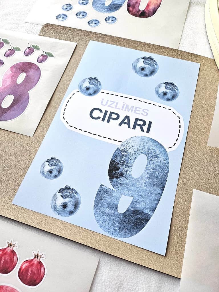 Līmpapīra uzlīmes "Cipari"