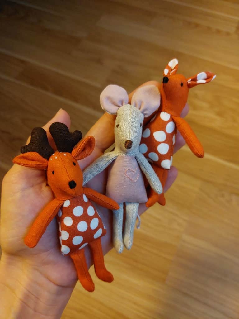 Mini- pele, zoss, lapsa, stirna, briedis, 10-12cm
