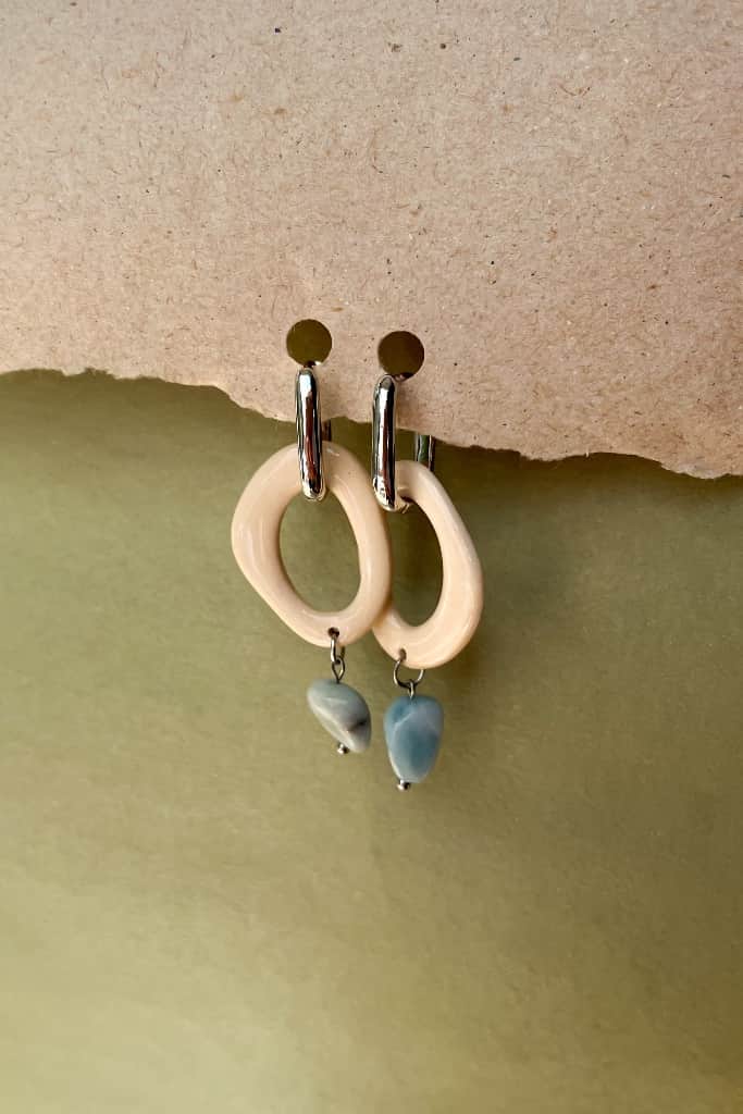 Akvamarīna transformējami auskari