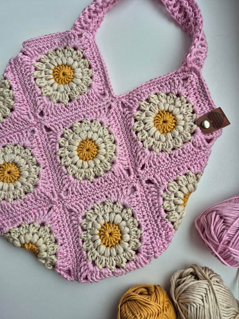 Tamborēta granny square somiņa 🌸🌸