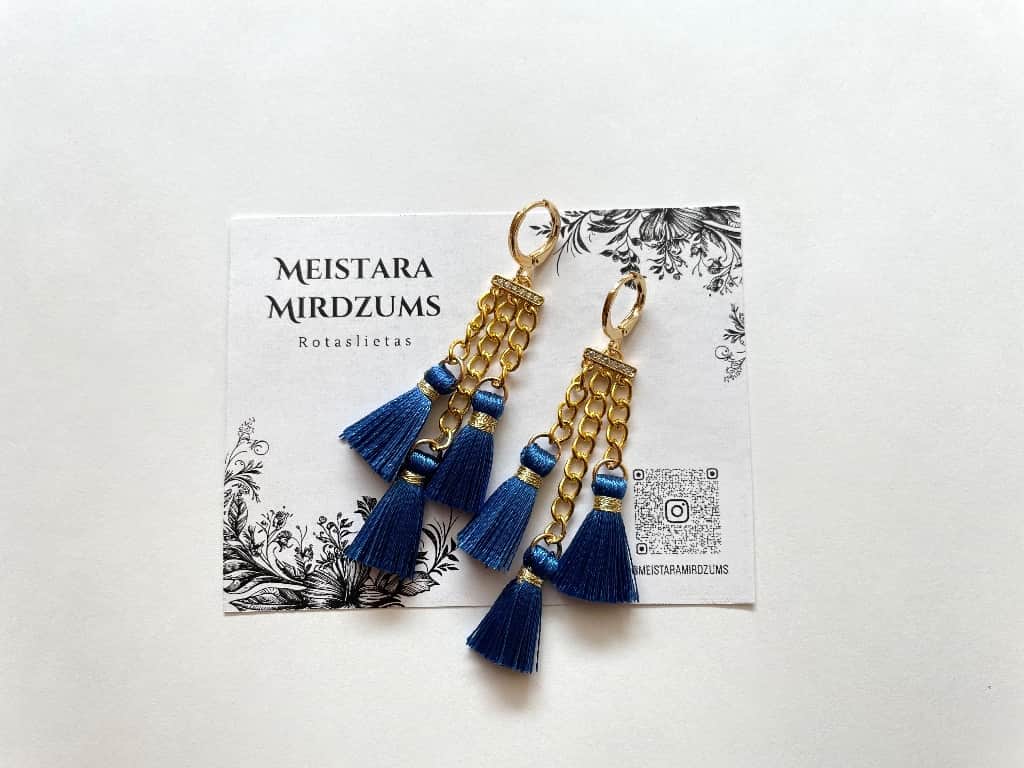 3 Bārkšu auskari (zili)