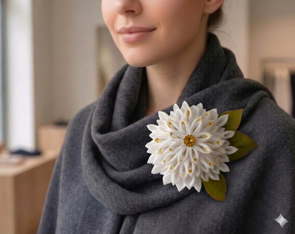 8 krāsas/Auduma piespraude kleitai, mētelim, somai, šallei, korsetei, cepurei...