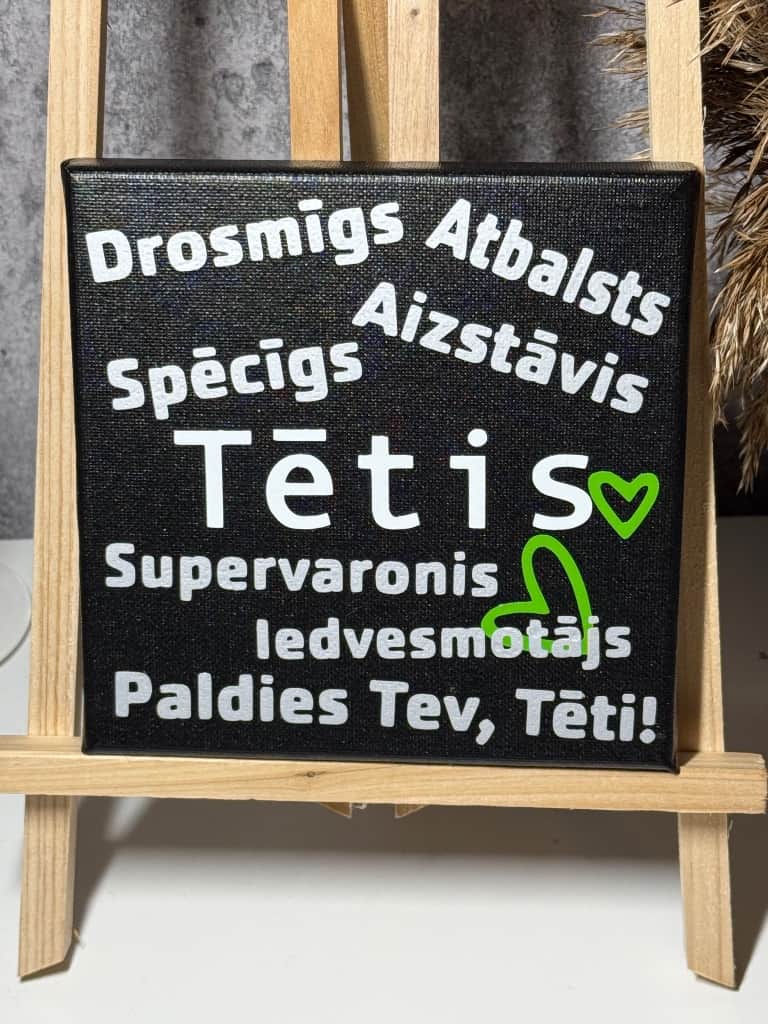 MELNA KANVA | TĒTIS 15x15 cm