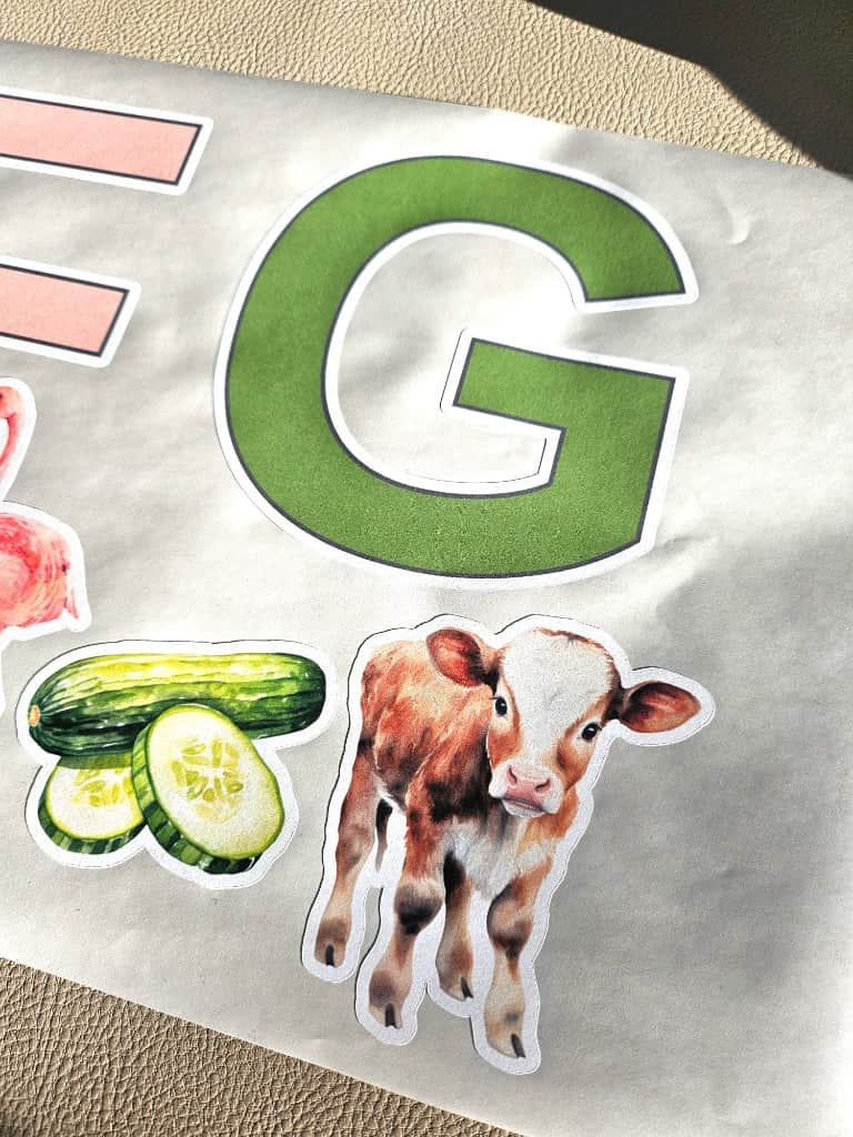 Līmpapīra uzlīmes "Alfabēts"