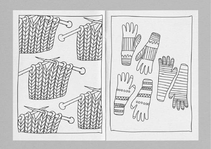 Adītāju krāsojamā grāmata | Krāsojamā grāmata adītājai |