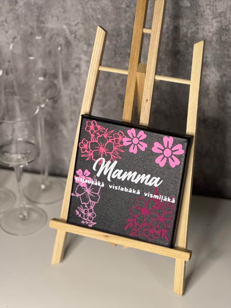 MELNA KANVA | MAMMA 15X15CM