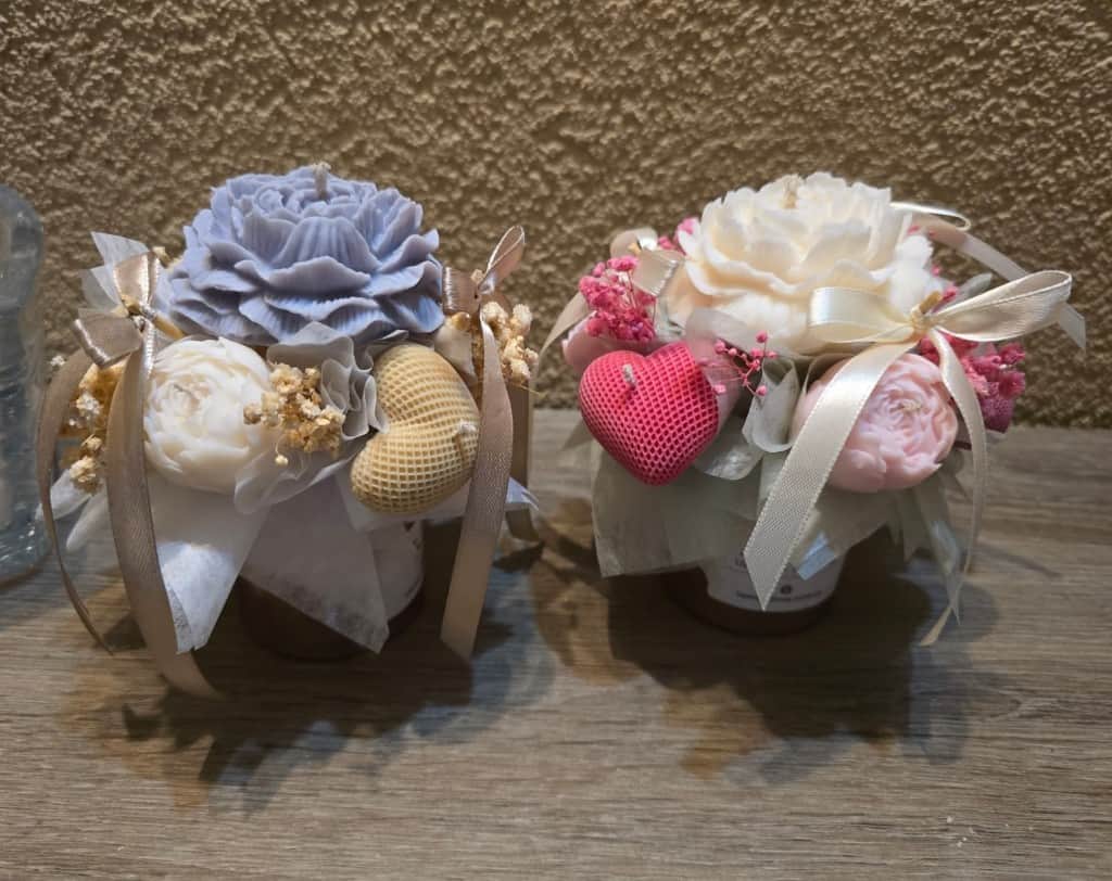 Svece "Peonija" pušķis