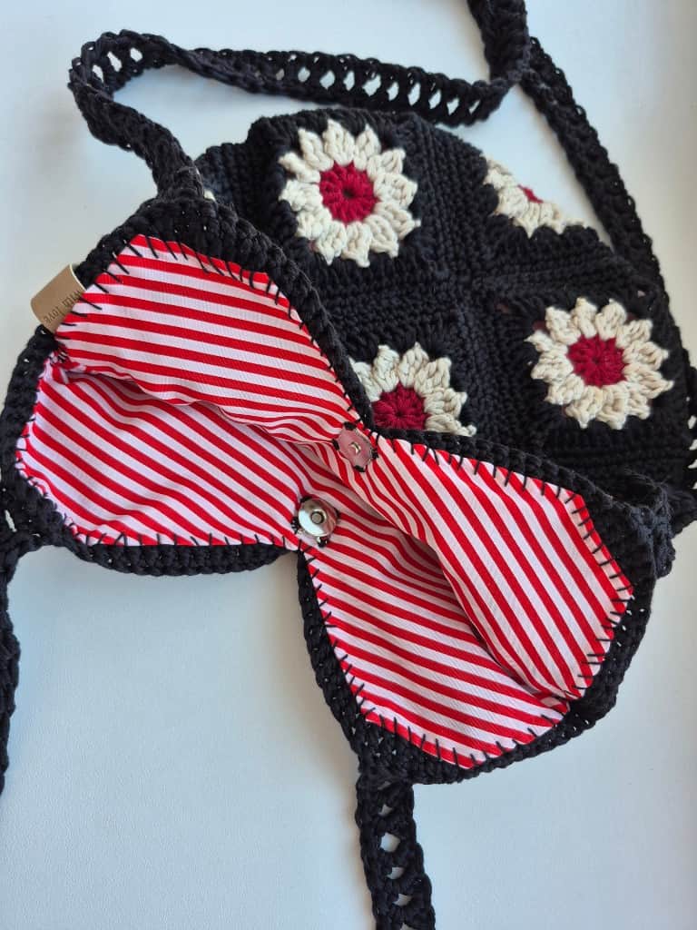 Tamborēta Daisy somiņa