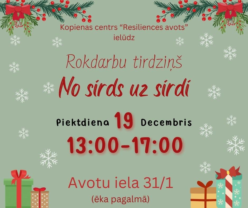 Rokdarbu tirdziņš "No sirds uz sirdi"