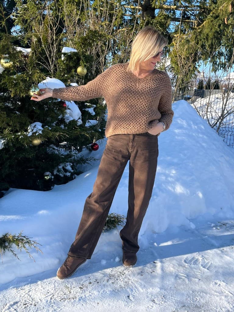 Alpakas vilnas džemperis Cappuccino