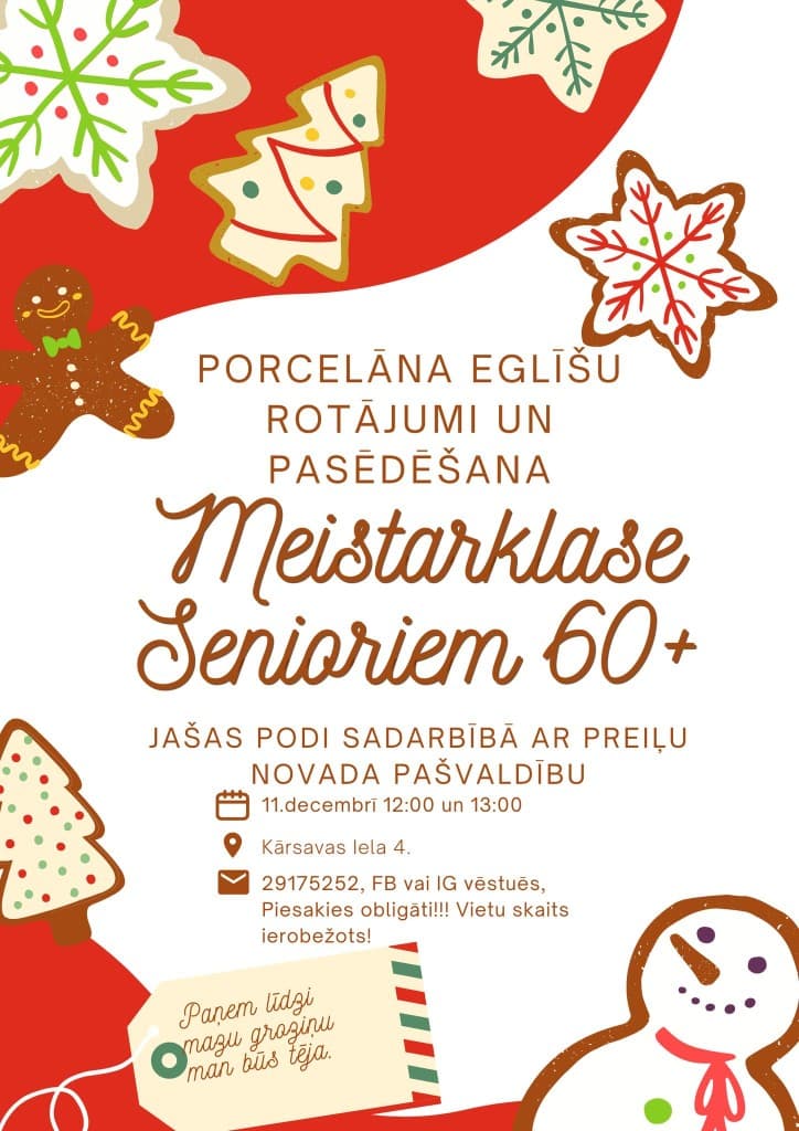 Porcelāna eglīšu rotājumi Senioriem 60+