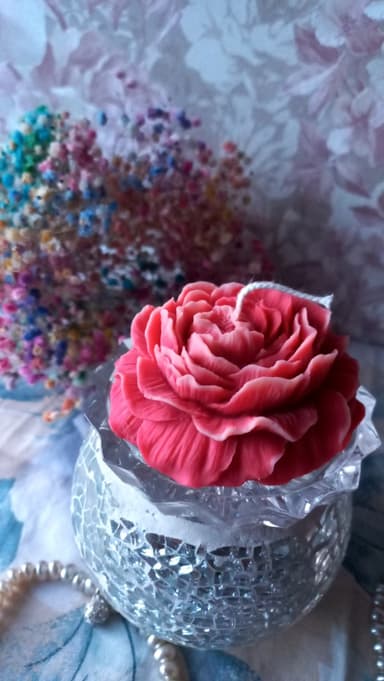 Sojas vaska sveces "Peonijas"