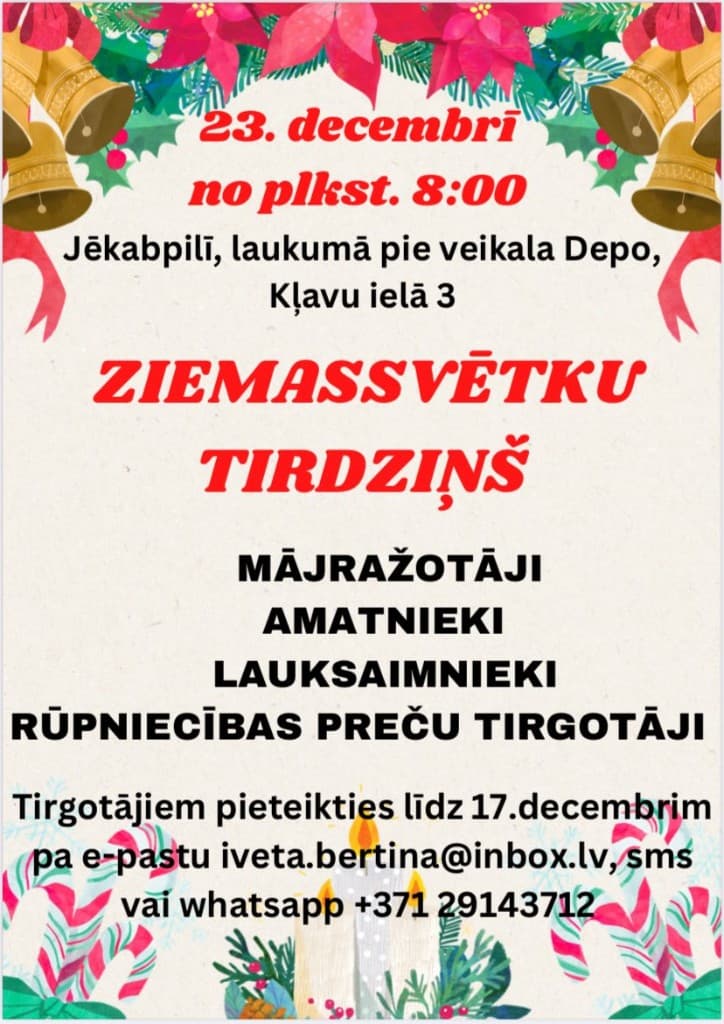 Ziemassvētku tirdziņš Jēkabpilī